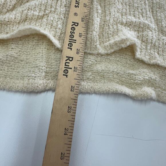 ATM Sweater Womens Medium Cream Soft V Neck Oversized Knit Cashmere Wool Silk - Picture 10 of 11